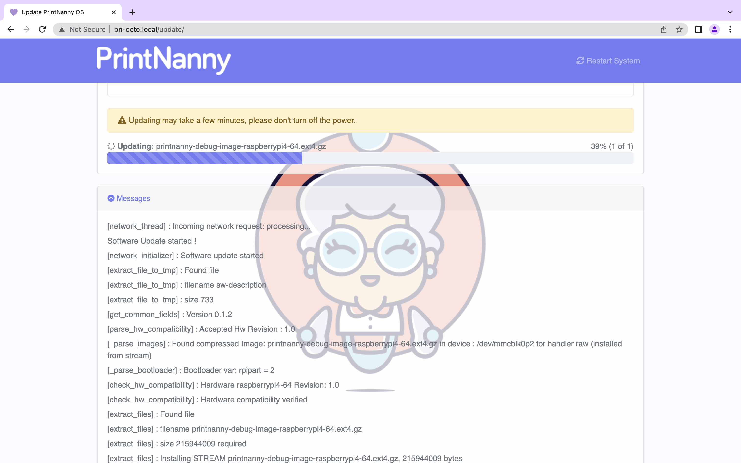 PrintNanny update in-progress