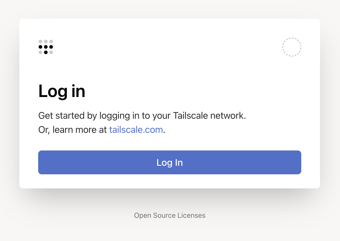 Tailscale login